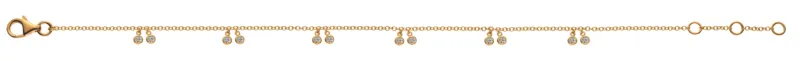 Armband Gelbgold 750 mit 12 Brillanten 0.21ct