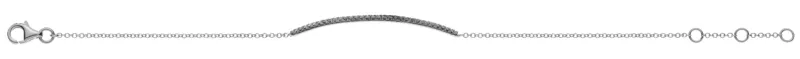 Armband Weissgold 750 Rundanker mit 33 schwarzen Brillanten 0.24 ct.