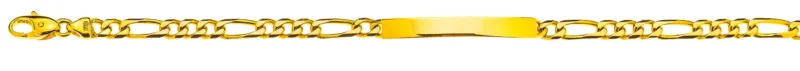 ID Armband Figaro Gelbgold 375 ca. 4,0mm 22cm