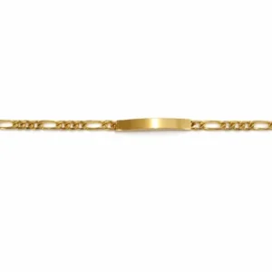 ID Armband Figaro Gelbgold 750 ca. 5.5mm 22cm