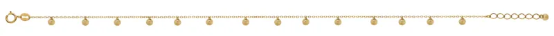 Fusskette Gelbgold 750 mit 15 Goldplaettli 24cm