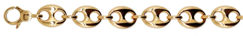 Armband Schiffanker Gelbgold 750 poliert 12x16mm Handarbeit