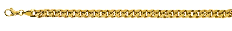 Armband Panzer Gelbgold 750 geschliffen 7mm 22cm