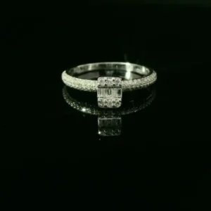 Linden Verlobungsring in 18 Karat - 750 Weissgold mit Diamanten - BYZ0005416