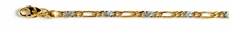Collier Figaro poliert satiniert Bicolor 750 45cm