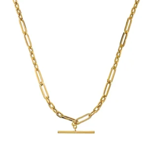 Collier Gelbgold 375 Figaro Anker 5&1 45cm