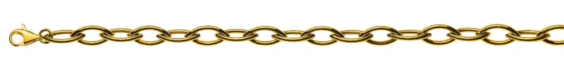 Collier Navette Runddraht Gelbgold 750 halbmassiv 7.3x14.2mm 45cm