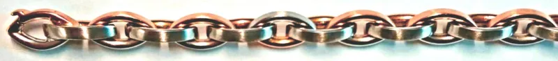 Collier Navette Bicolor Roségold-Weissgold 750, satiniert
