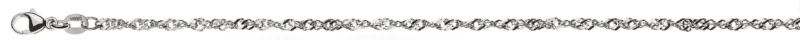 Armband Singapur Weissgold 750 ca. 2.4 mm