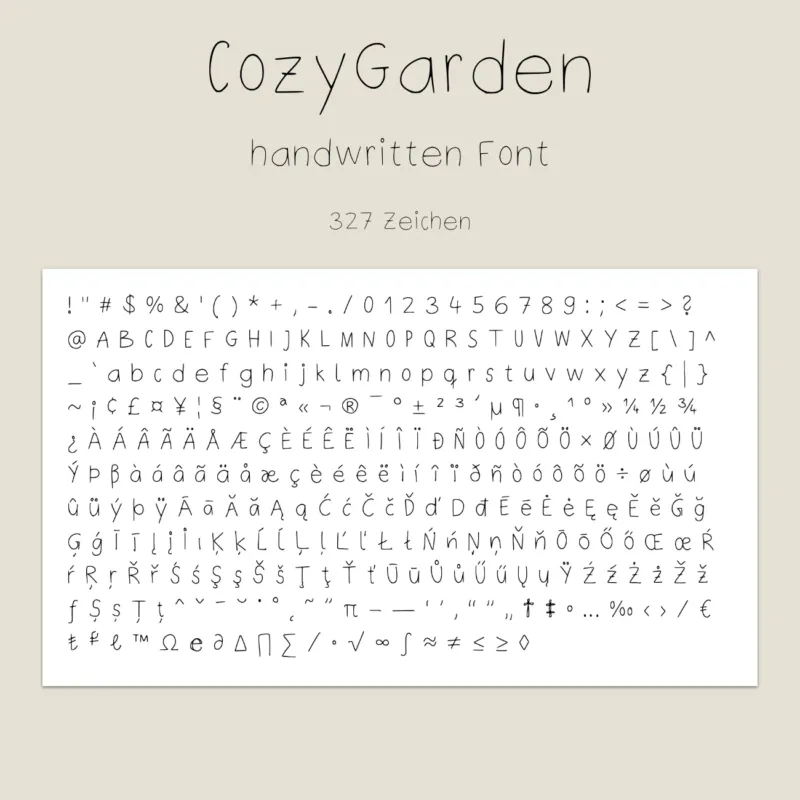 CozyGarden Schriftart - Handwritten Font