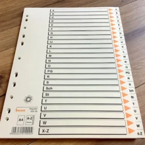 Register Karton A-Z 24-teilig bene