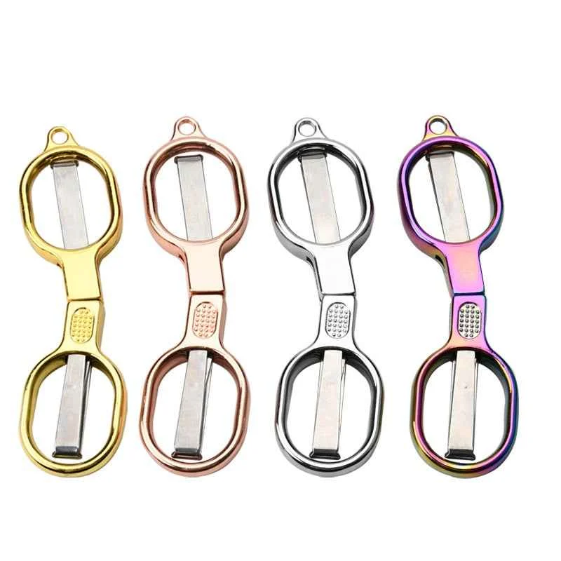 Mini Folding Travel Scissors 4 Color Pack
