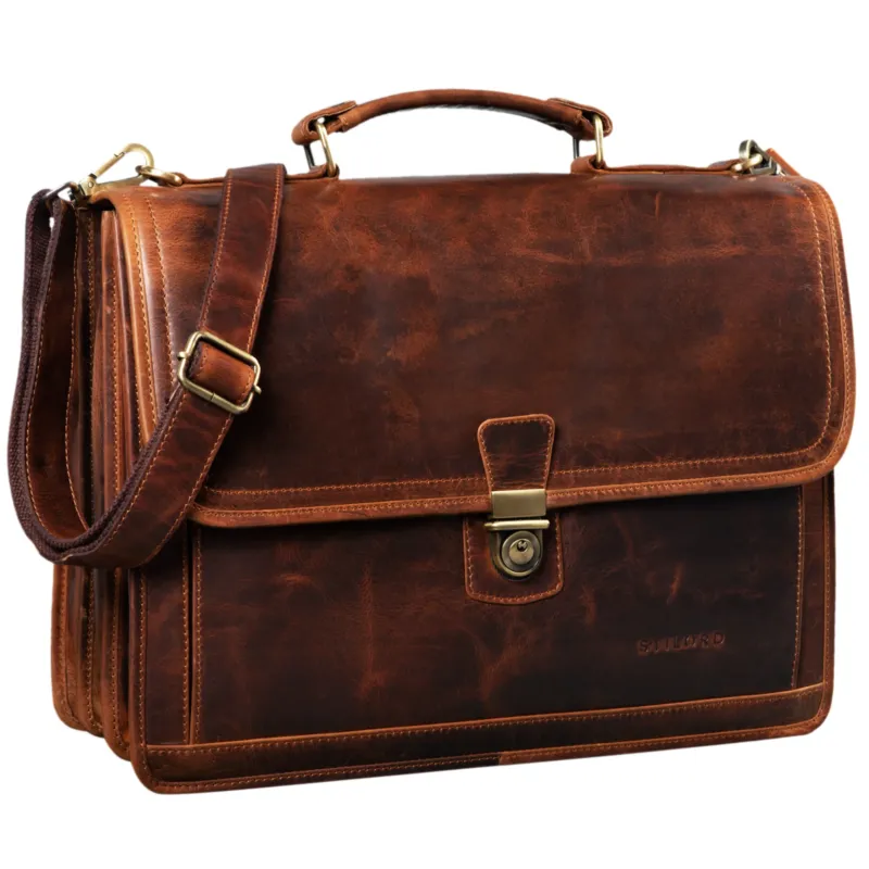Vintage Ledertasche Aktentasche für Herren