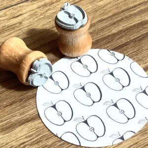 Ministempel Apfelhälfte (Bordschätze) - Polly Paper - Umweltfreundliche Schreibwaren
