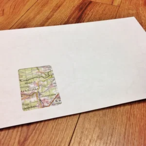 DRP C4 mF (innen Landkarte) Versandtasche° - Polly Paper - Umweltfreundliche Schreibwaren