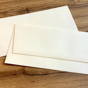 Baumwollpapier DIN lang Kuvert elfenbein einzeln