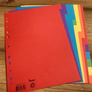 Register A4 12 Taben farbig (bene) RC-Papier