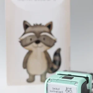 Stempel Waschbär - Schulstempel (38x14mm)