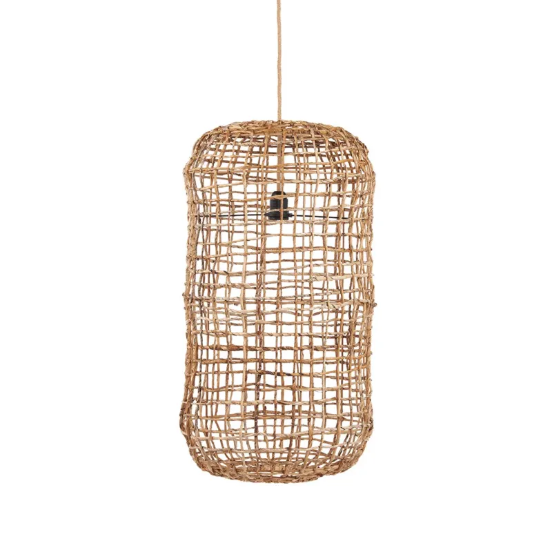 Pendelleuchte – Bananenblatt, Geflochtenes Design, Nestform, L - Kuso | Bazar Bizar Antwerp