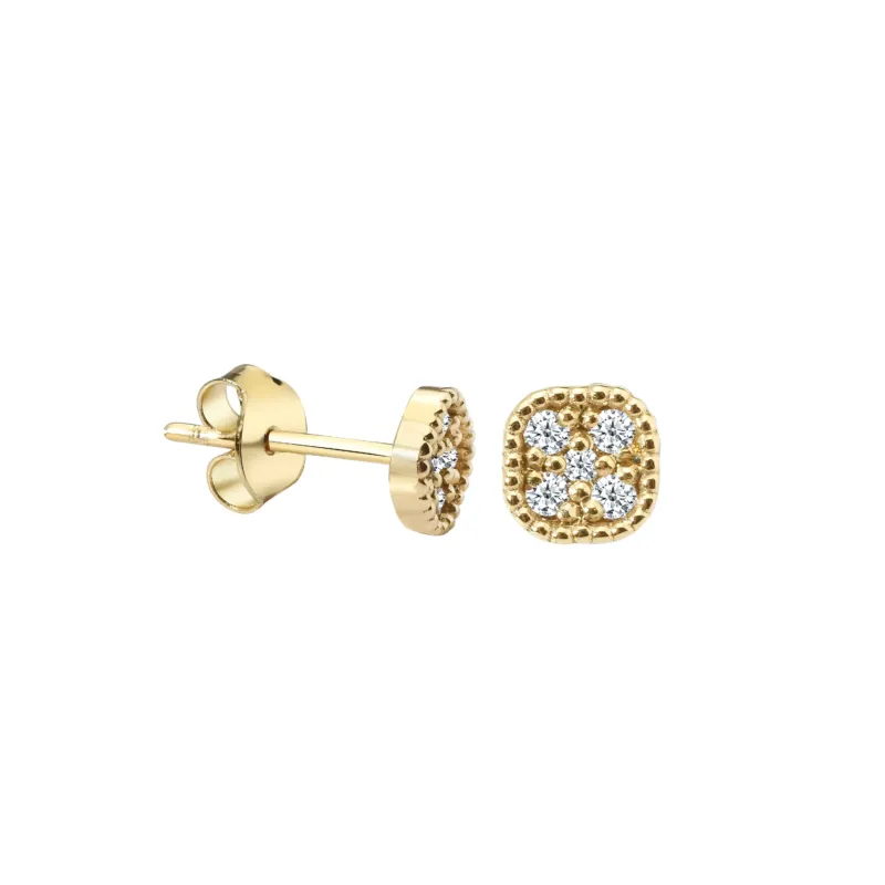 18 Karat - 750 Ohrstecker Gelbgold mit Diamanten - KP0000929