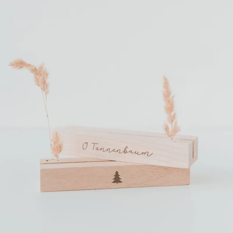 Karten- und Trockenblumenständer Tannenbaum im 2er Set