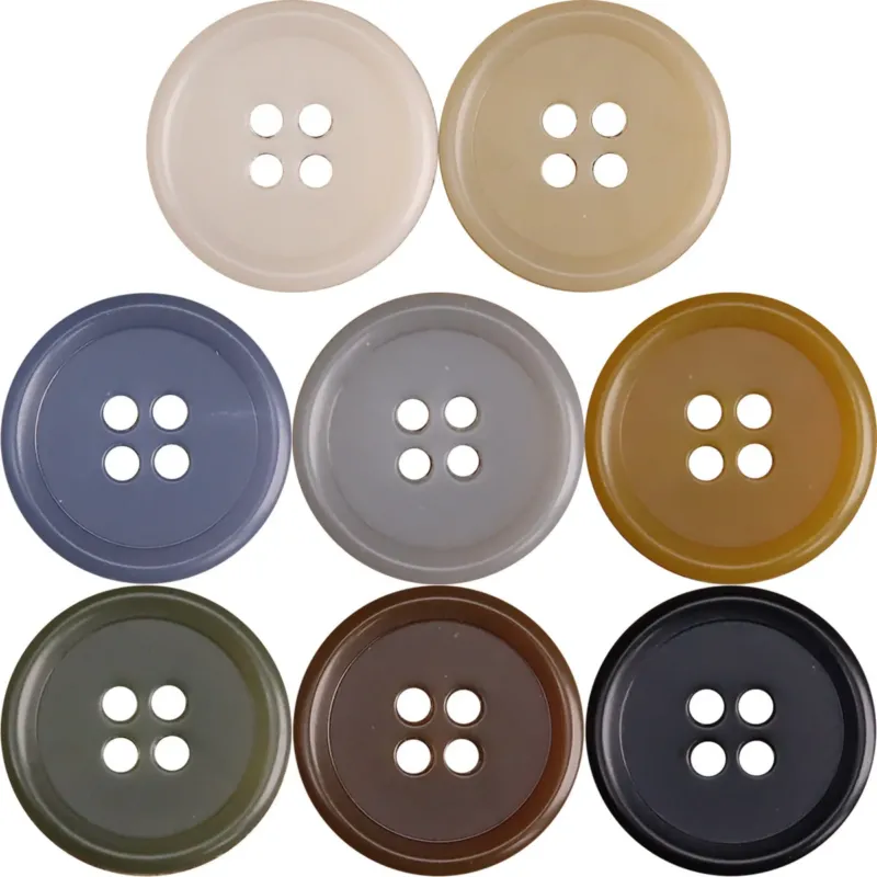 Japanese-Style Casual Multicolored Urea Buttons for Jackets 48 Pack