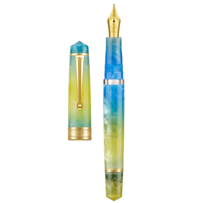 Asvine P20 Piston Filling Resin Fountain Pen Yellow