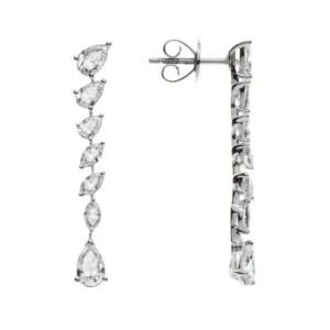 Ohrhänger Weissgold 750 mit Marquise & Pearshape Diamanten