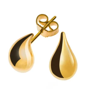 Ohrstecker Tropfen Gelbgold 750 Poliert