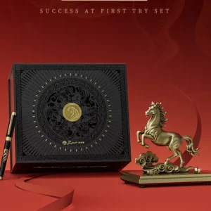Pimio Galloping Horse Luxury Fountain Pen Gift Set F 0.5mm Nib