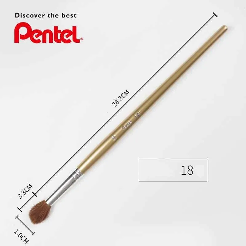 Pentel ZBS1 Horse Hair Watercolor Brush Round (No.18) - 2 Pack