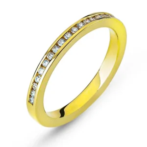 Mémoire Ring Gelbgold 750 mit 23 Brillanten Kanalfassung