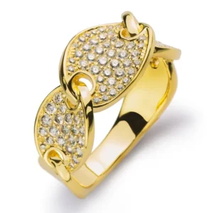 Ring Gelbgold 750 mit 90 Brillanten 0,72 ct.