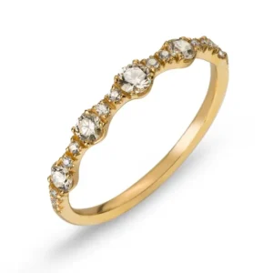 Ring Gelbgold 750 mit 19 Brillanten 0,43 ct.