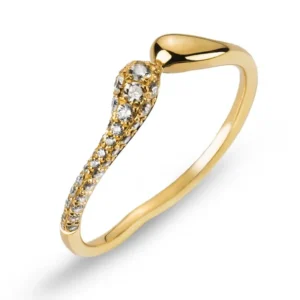 Ring Gelbgold 750 mit 34 Brillanten 0,21 ct.
