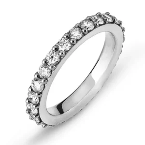 Eternity Ring Weissgold 750 mit Brillanten in Kornfassung