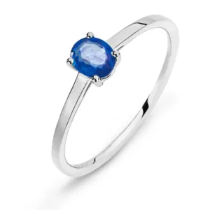 Ring Weissgold 750 mit Saphir 0.40ct.