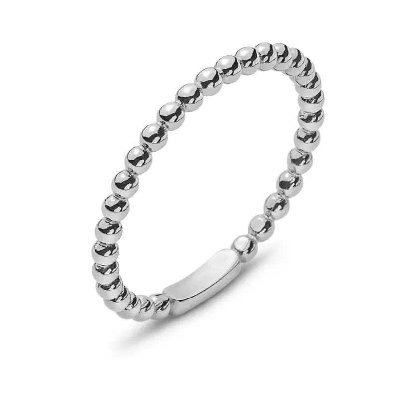 Ring Weissgold 750 Beisteckring Kugeli 1.65mm
