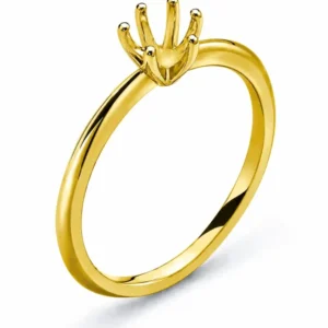 Solitär Ring Rohling 6-Griff Fassung 1.00ct. Gelbgold 585
