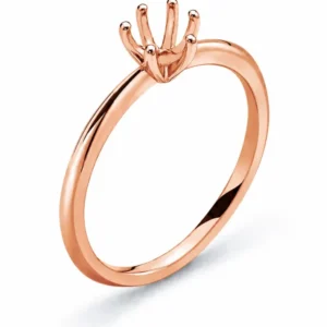 Solitär Ring Rohling 6-Griff Fassung 0.25ct. Rotgold 585