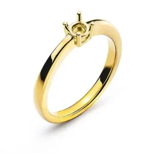 Solitär Ring Rohling Gelbgold 750 für 0.25 ct.