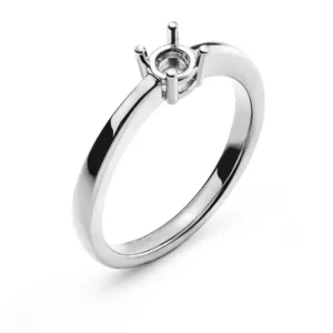 Solitär Ring 4-Griff Fassung Weissgold 750 für 0,33 ct.