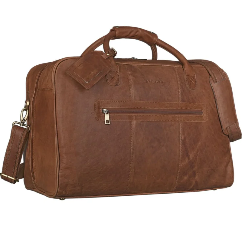 Reisetasche elegant und groß XXL Weekender Bag cognac braun