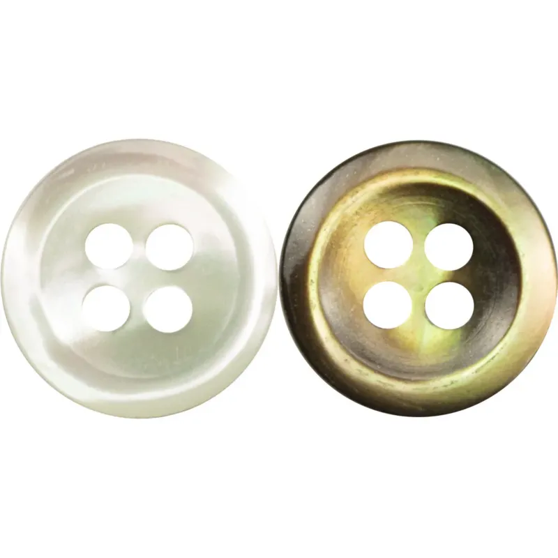11.5mm Ink-Blended Natural Shell Buttons for Vintage Floral Blouses 5pcs