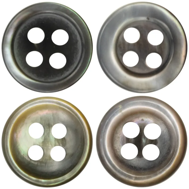 Black Lip Pearl Shell Buttons for Lace and Silk Blouses,10pcs