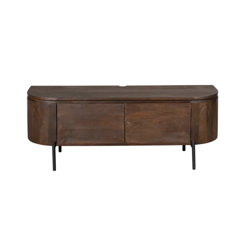 TV-Möbel - Mangoholz Braun, Schwebendes Design, Zwei Türen, 120 cm – Excellent | Starfurn