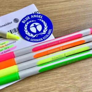 Dünner Textmarker in 4 Farben aus Bioplastik - Bürobedarf in Berlin-Mitte