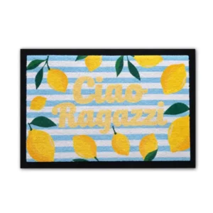 Ciao Ragazzi Fußmatte | 60x40 cm | Lemon & Stripe Edition
