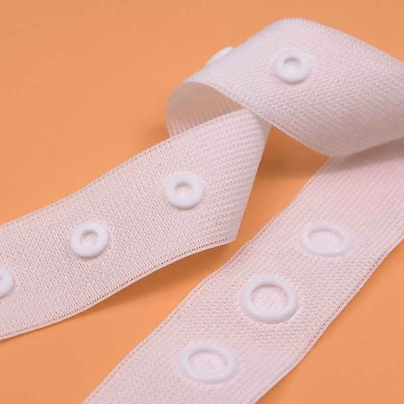18x18x36mm Spacing Sewing Snap Fastener Tape for Clothing 6 Yards White