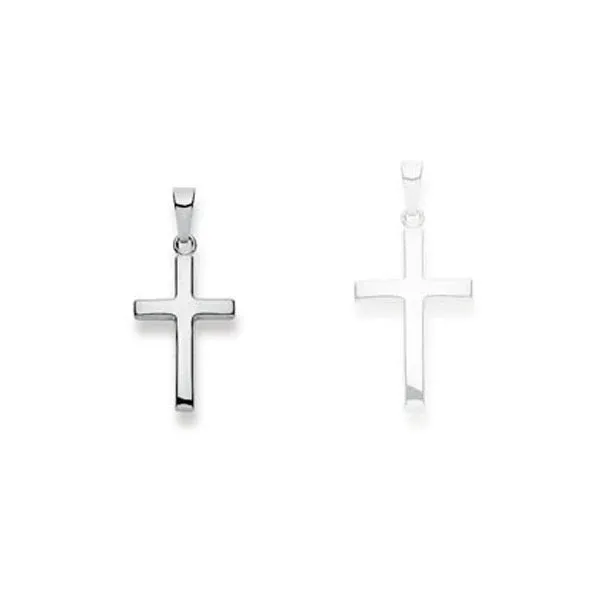 Anhänger Kreuz Weissgold 18 mm 750 Weissgold - 1258.02720/0001